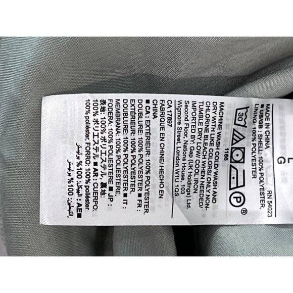 Gap Womens Bomber Jacket Size M Sage Green Zip-Up Front - Picture 8 of 10
